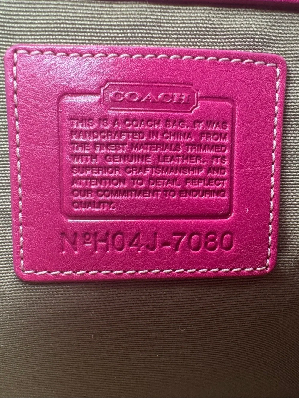 Coach 2004 Signature C Y2K Pink SoHo Hampton Flap Leather And Suede Bag